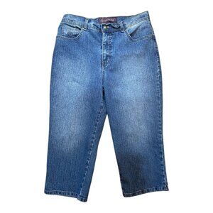 Gloria Vanderbilt Amanda Capri Sparkle 5-Pocket Jeans Women's Size 10